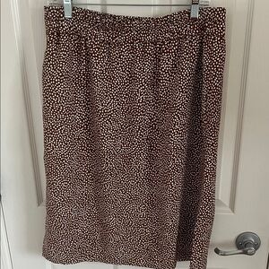 J. Crew Factory Brown and White Pencil Skirt
